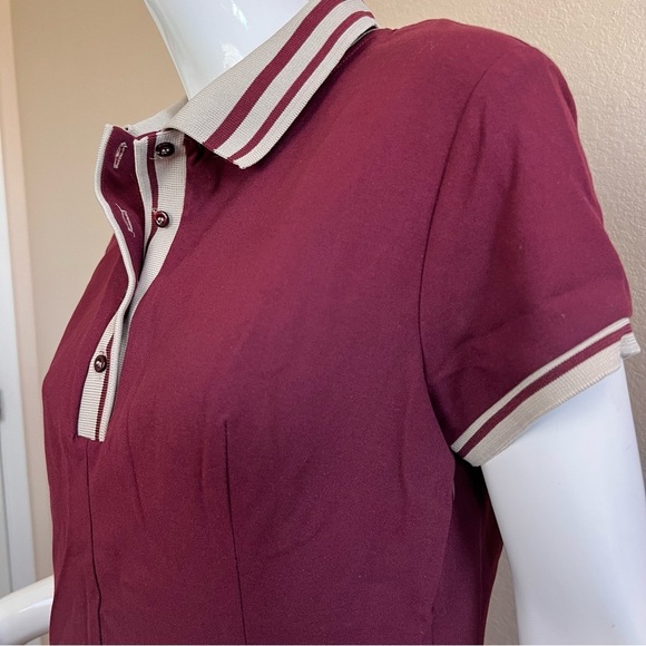 Zara Blogger Fave!! Burgundy Polo Mini Dress - Picture 8 of 10